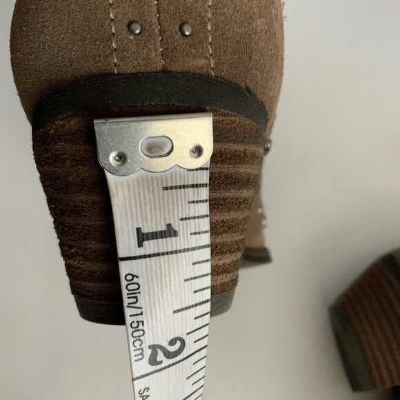 New Sam Edelman Suede Studded Point-toe Bootie Taupe 7.5 - Picture 10 of 13